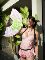 Stay Trippy Reflective Hand Fan
