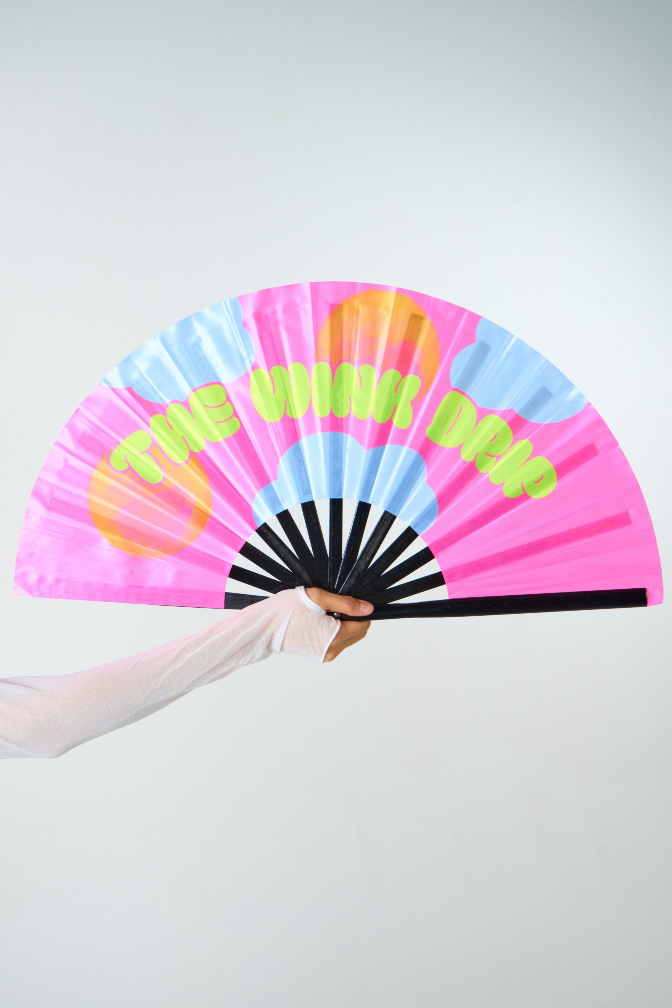 The Wink Drip Reflective Hand Fan
